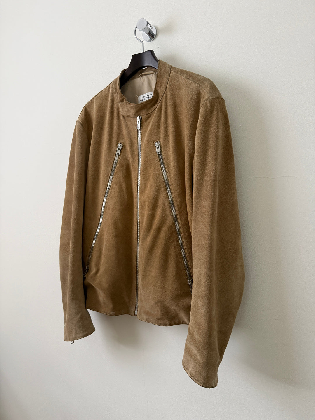 2018 Tan 5 Zip Leather Moto Jacket
