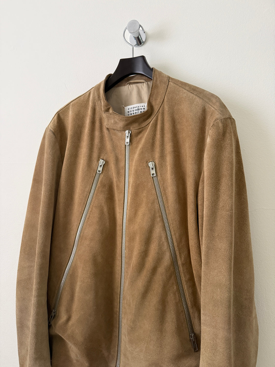 2018 Tan 5 Zip Leather Moto Jacket