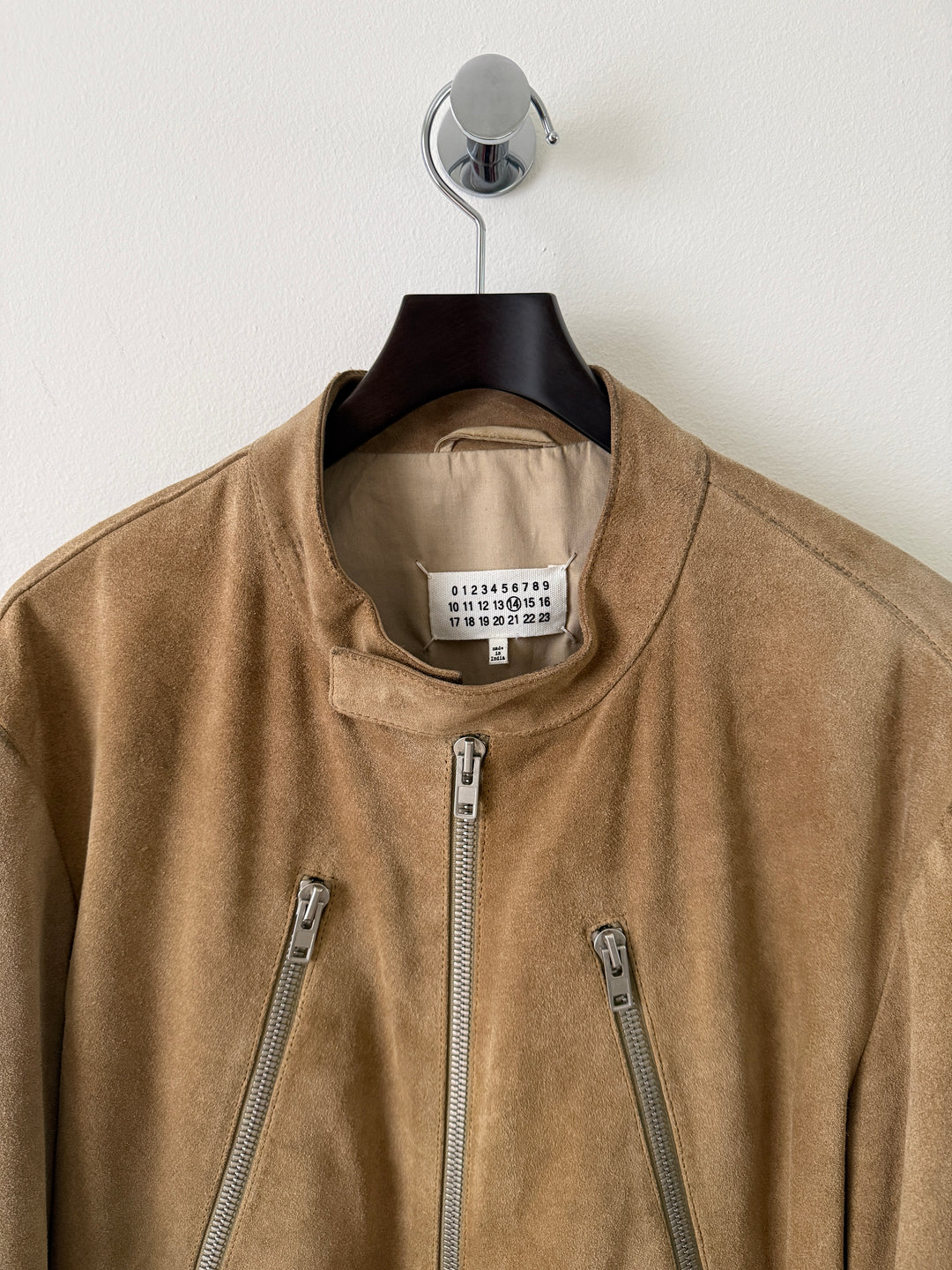 2018 Tan 5 Zip Leather Moto Jacket
