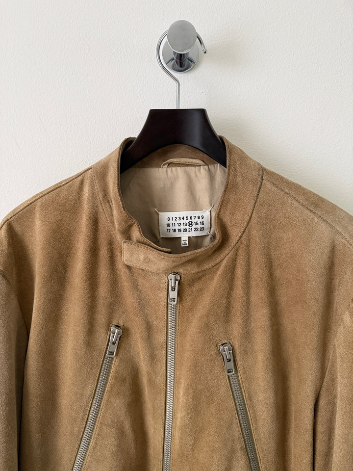2018 Tan 5 Zip Leather Moto Jacket