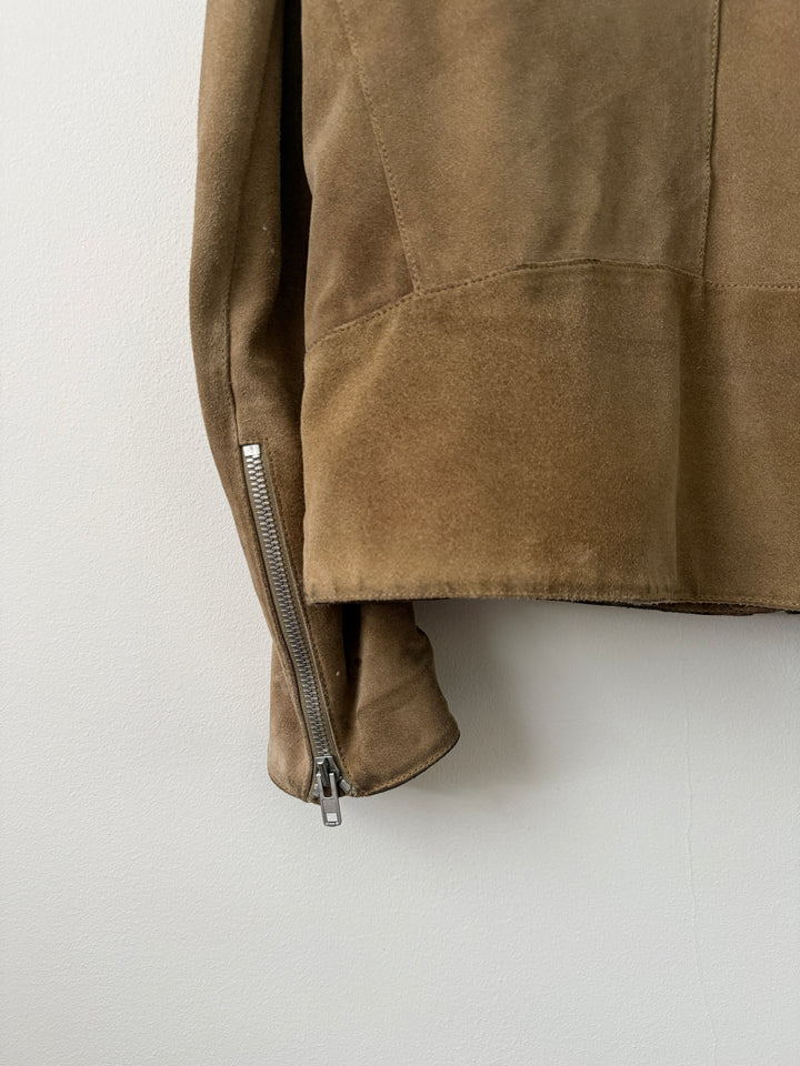 2018 Tan 5 Zip Leather Moto Jacket