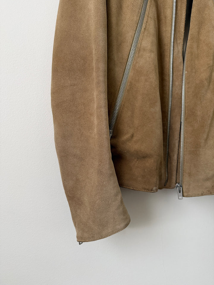 2018 Tan 5 Zip Leather Moto Jacket