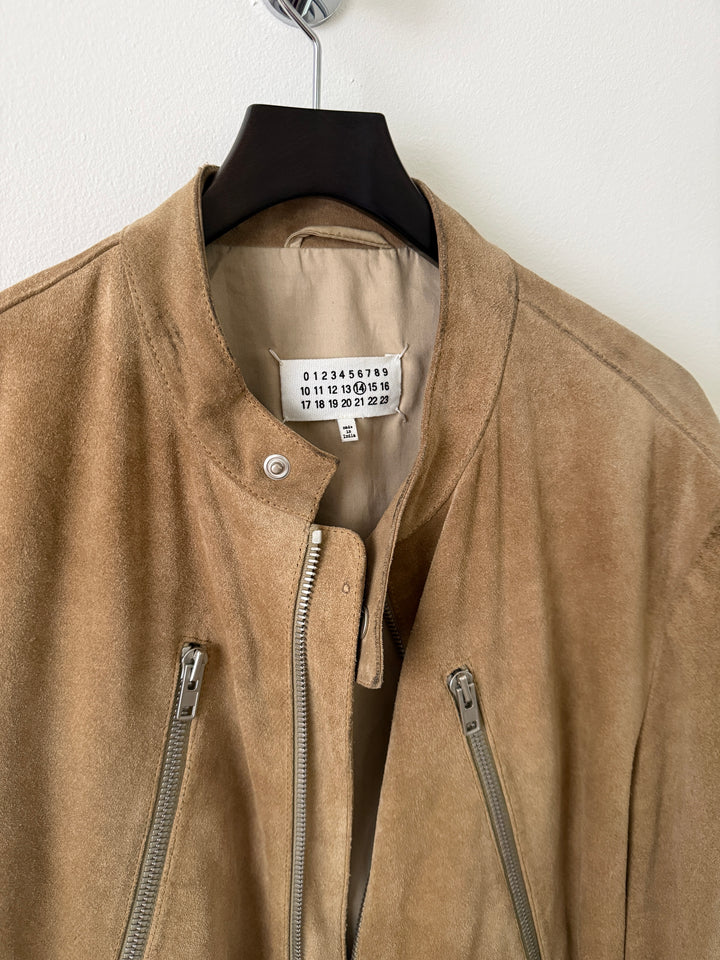 2018 Tan 5 Zip Leather Moto Jacket