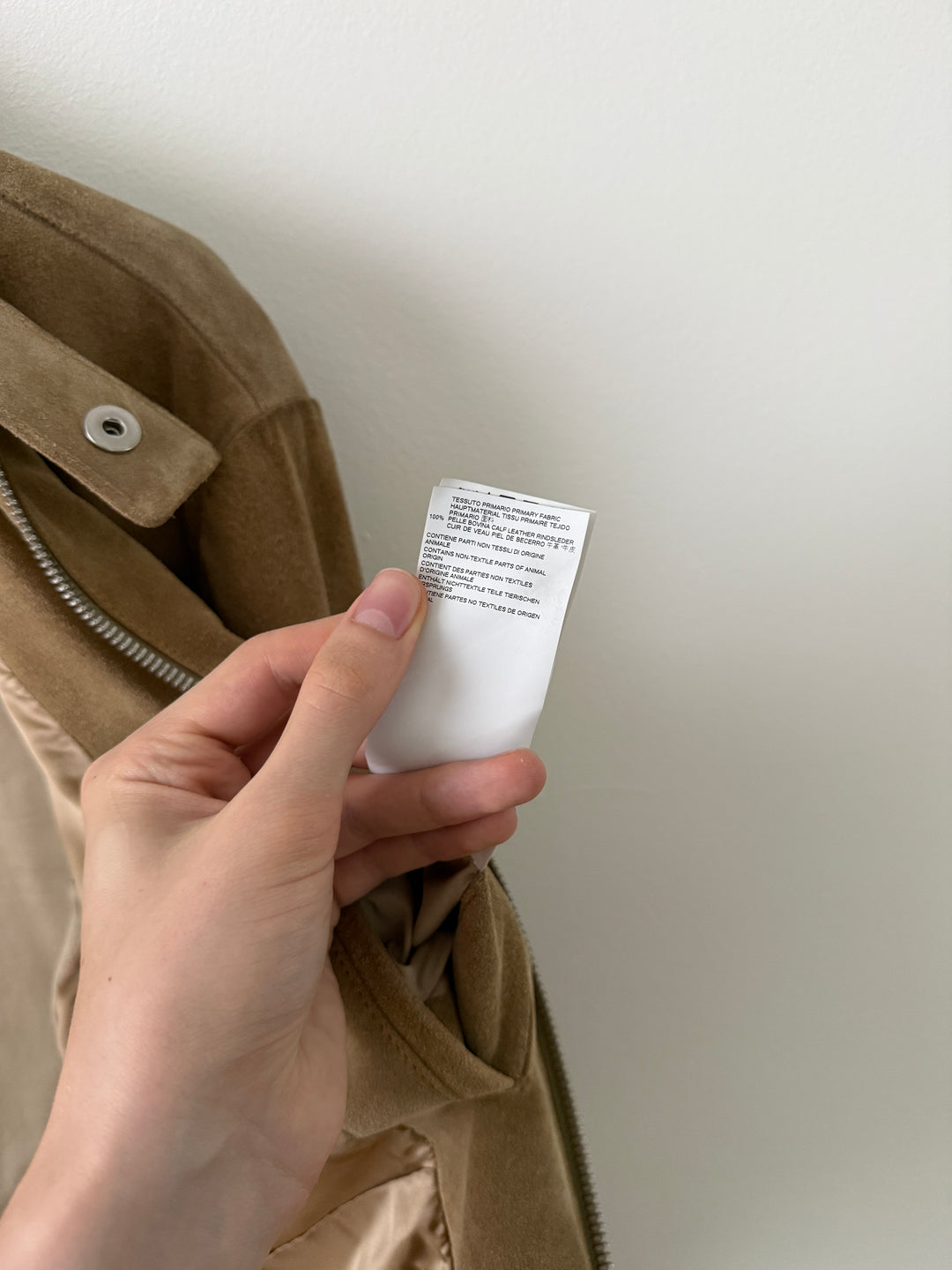 2018 Tan 5 Zip Leather Moto Jacket