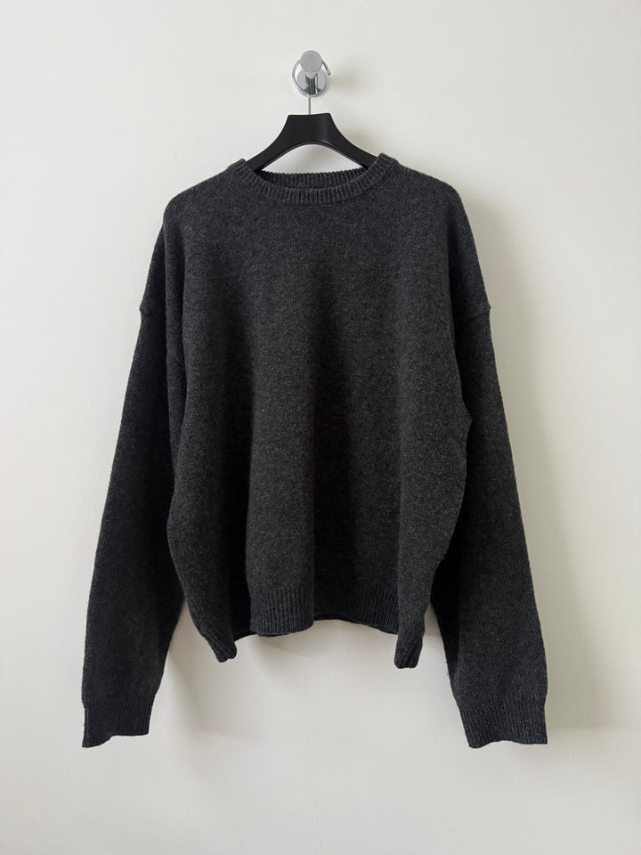 Melange Charcoal Drape Knit