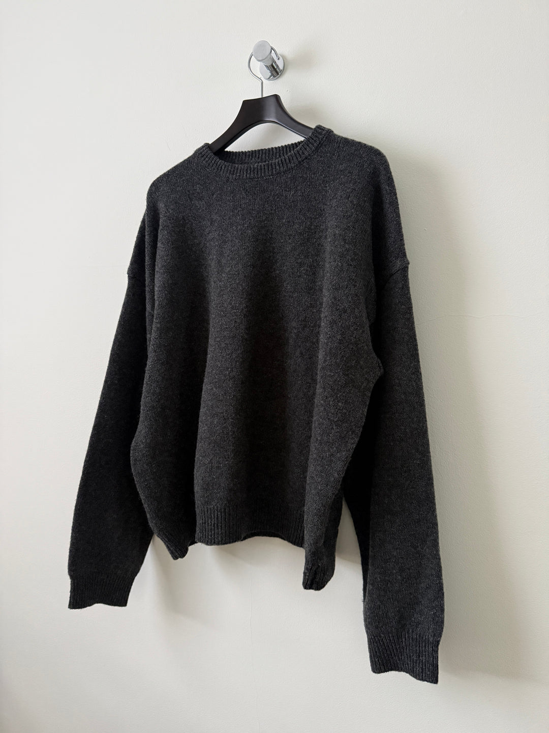 Melange Charcoal Drape Knit
