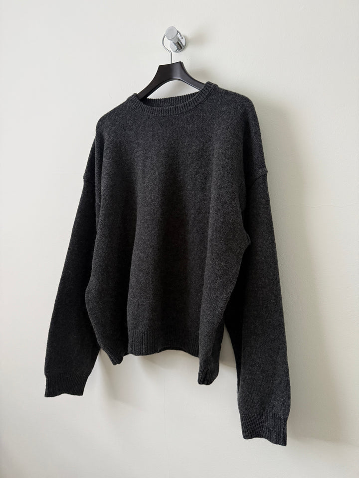Melange Charcoal Drape Knit