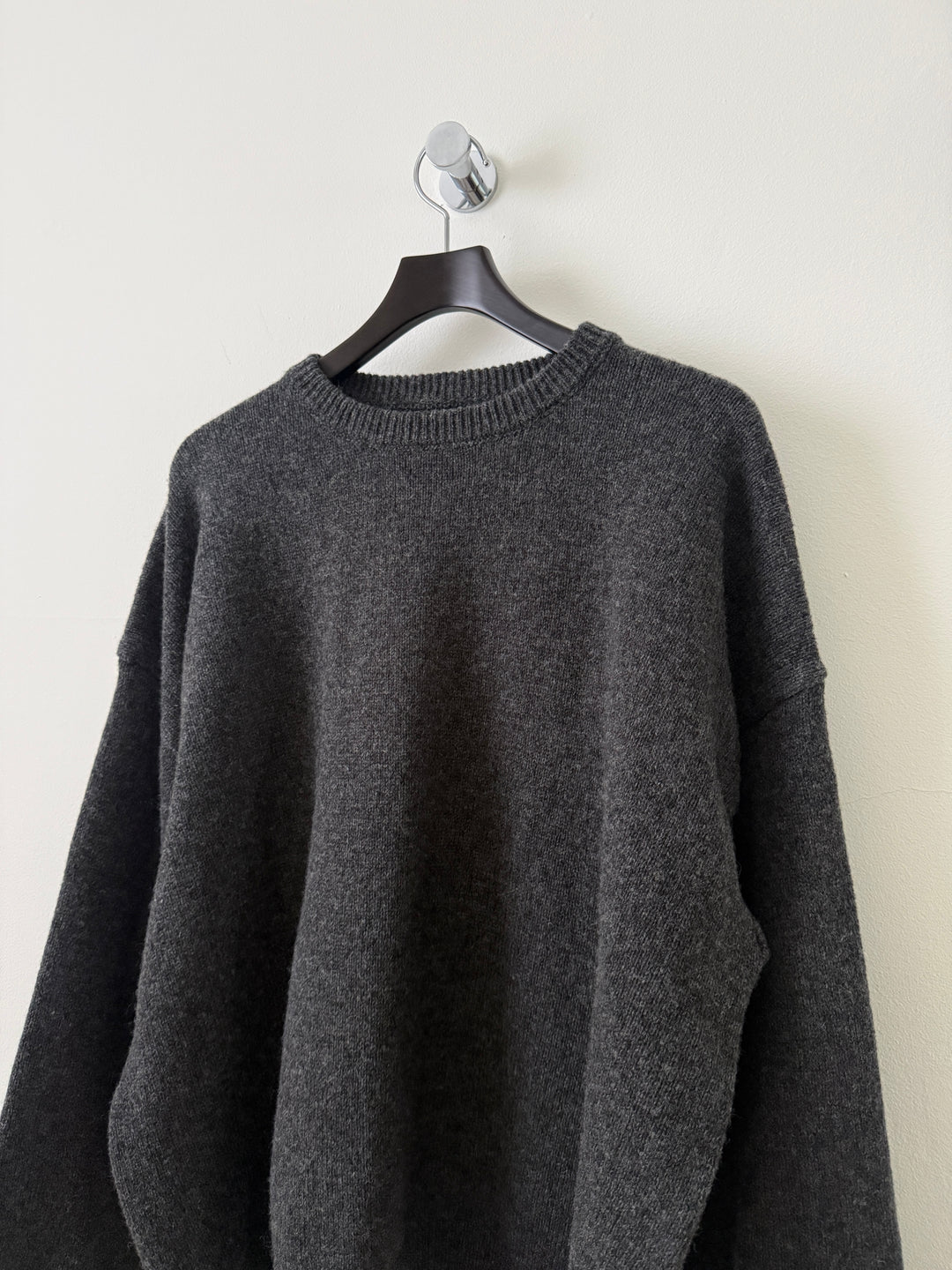 Melange Charcoal Drape Knit