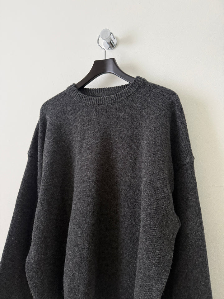 Melange Charcoal Drape Knit