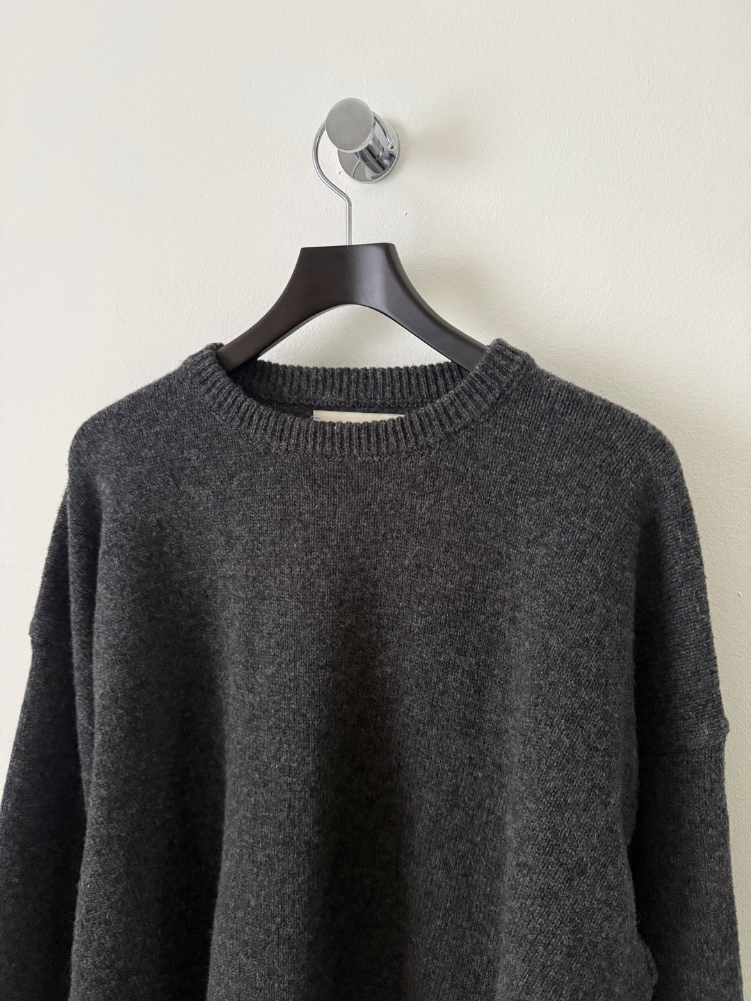 Melange Charcoal Drape Knit
