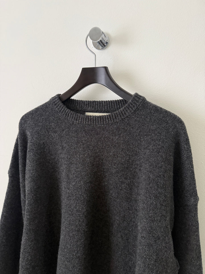 Melange Charcoal Drape Knit