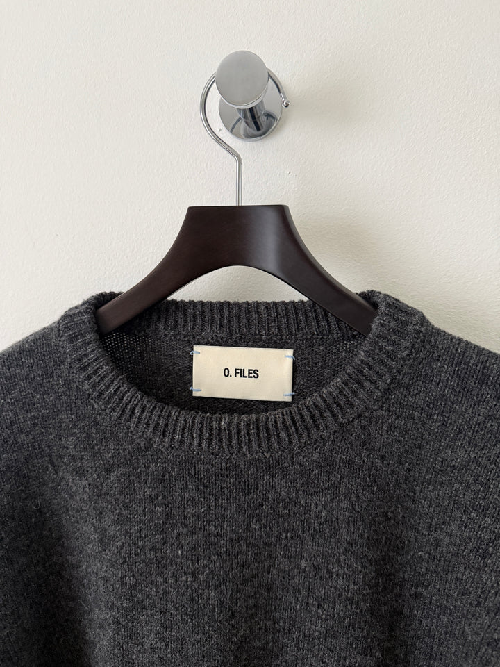 Melange Charcoal Drape Knit