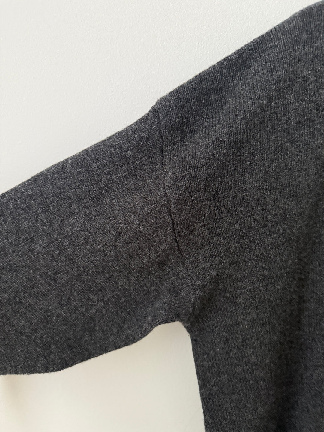 Melange Charcoal Drape Knit