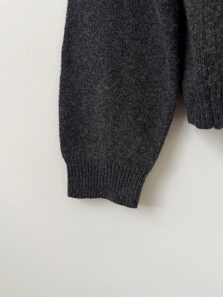 Melange Charcoal Drape Knit