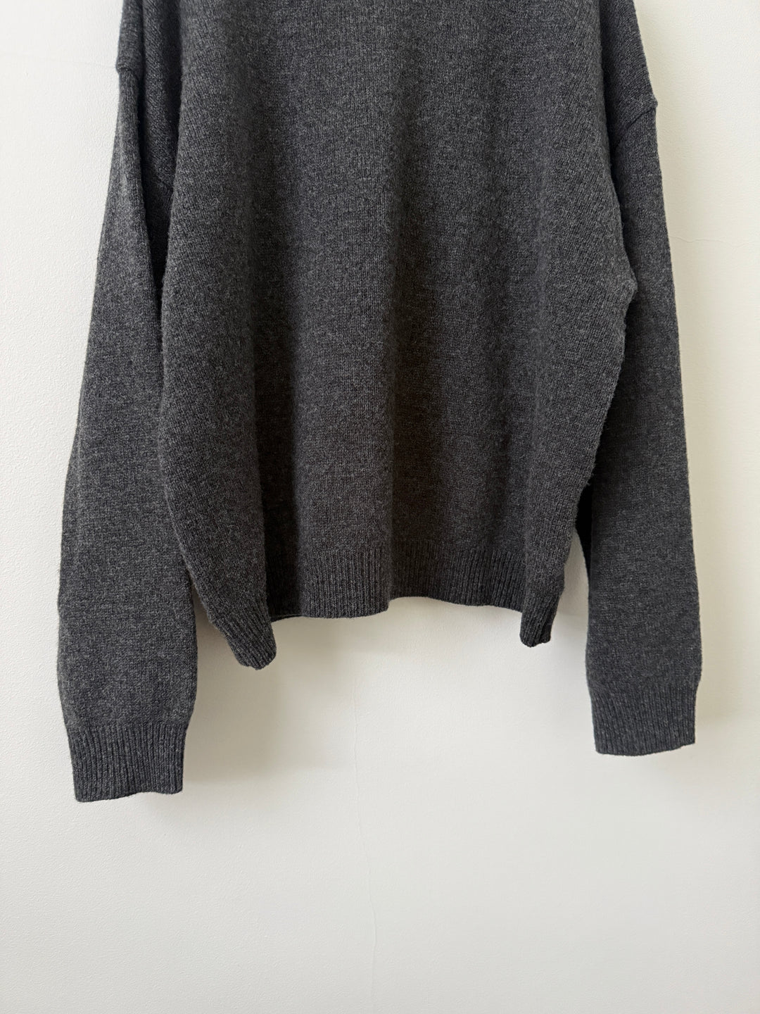 Melange Charcoal Drape Knit