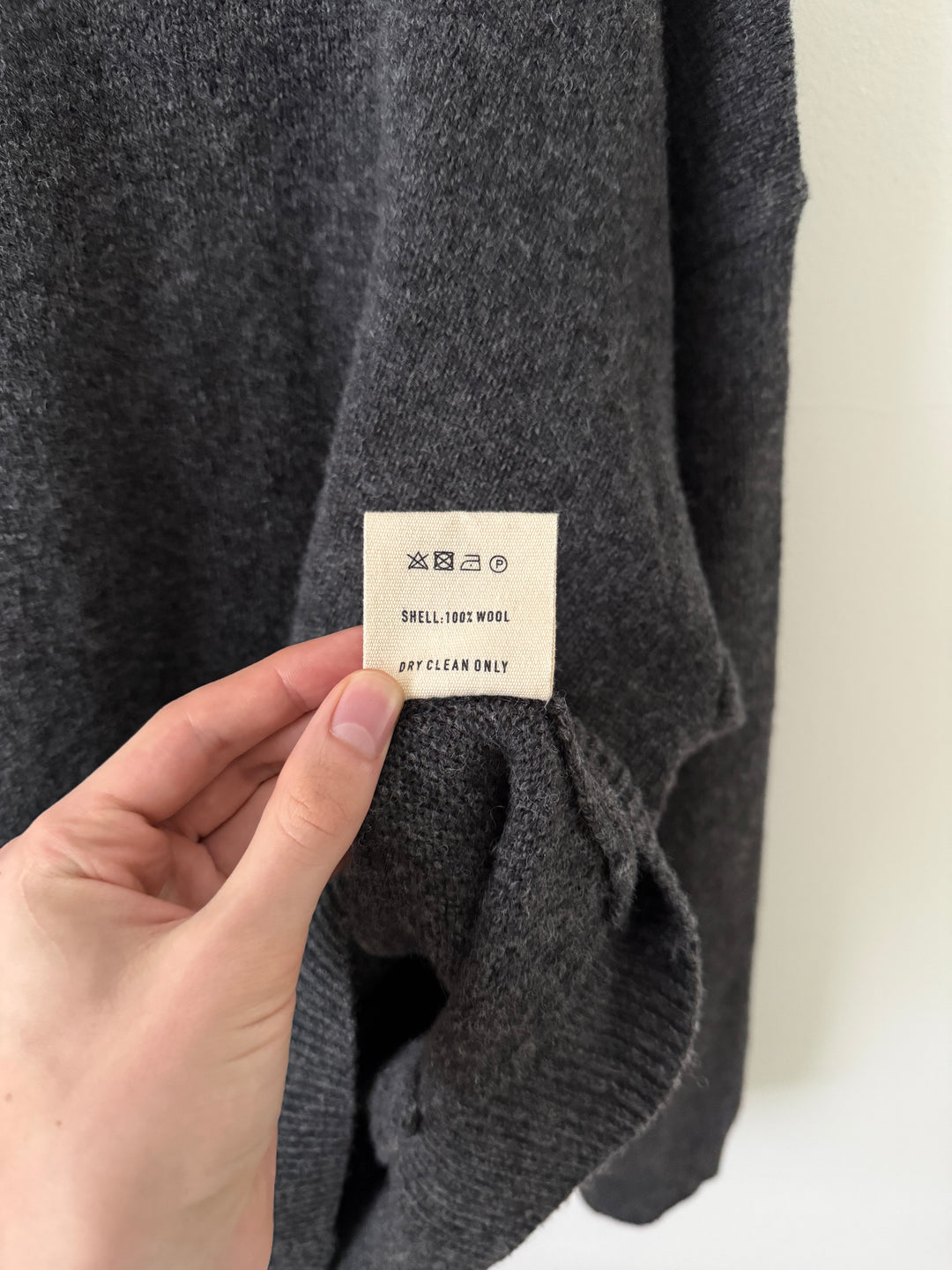 Melange Charcoal Drape Knit