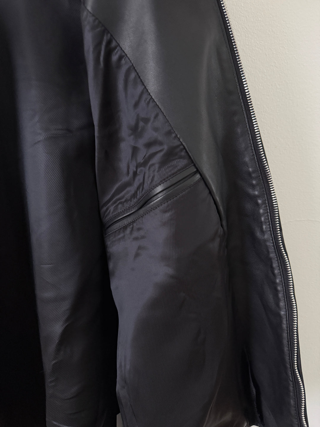 Cropped Leather Blouson Jacket