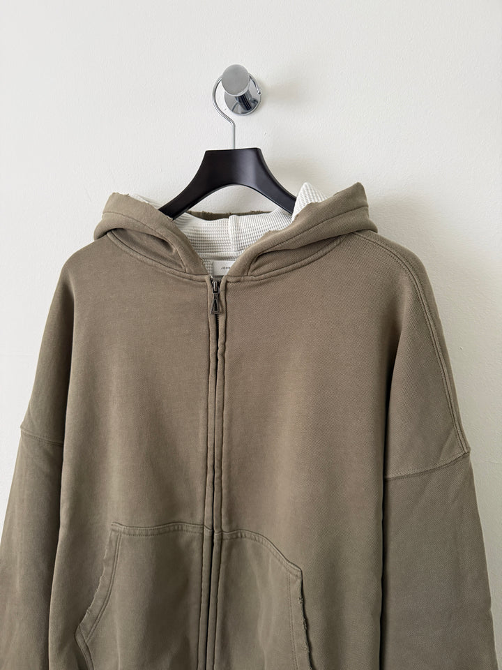 Folsom Frances Thermal Full Zip in Washed Olive