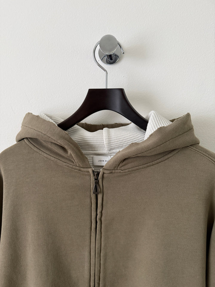 Folsom Frances Thermal Full Zip in Washed Olive