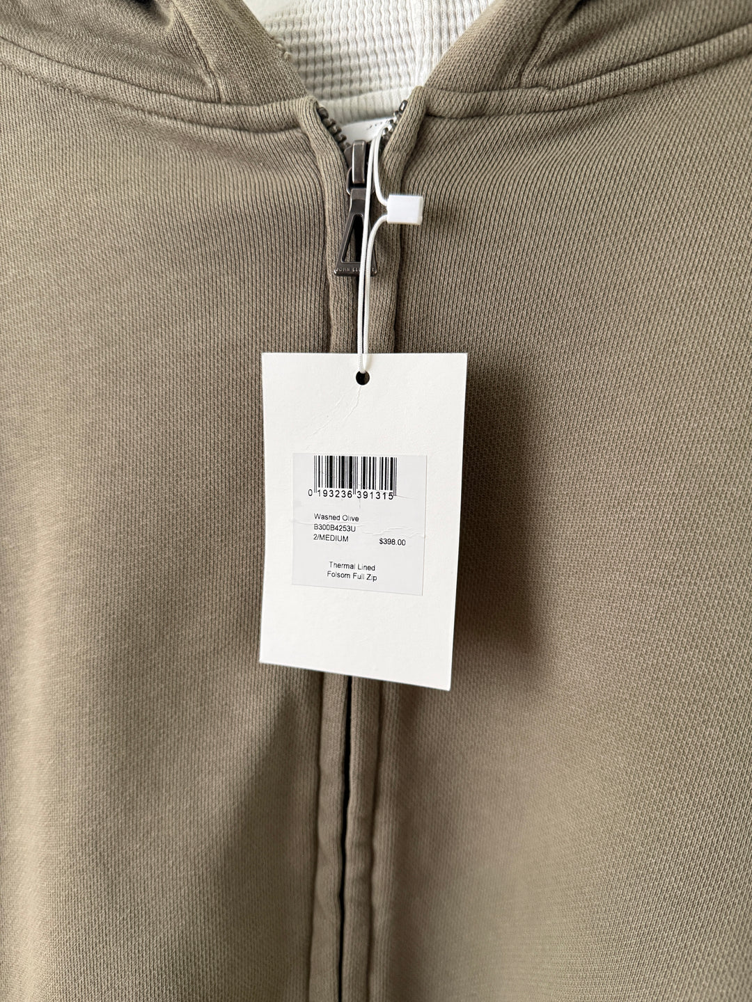 Folsom Frances Thermal Full Zip in Washed Olive