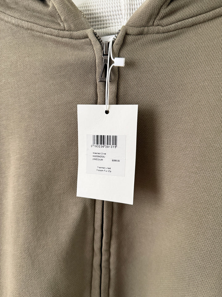 Folsom Frances Thermal Full Zip in Washed Olive
