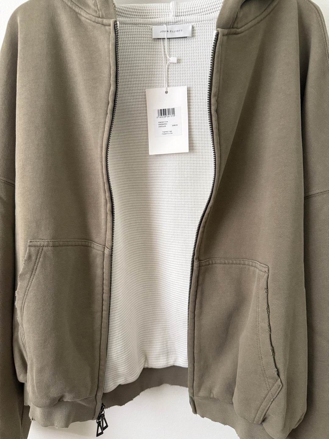 Folsom Frances Thermal Full Zip in Washed Olive