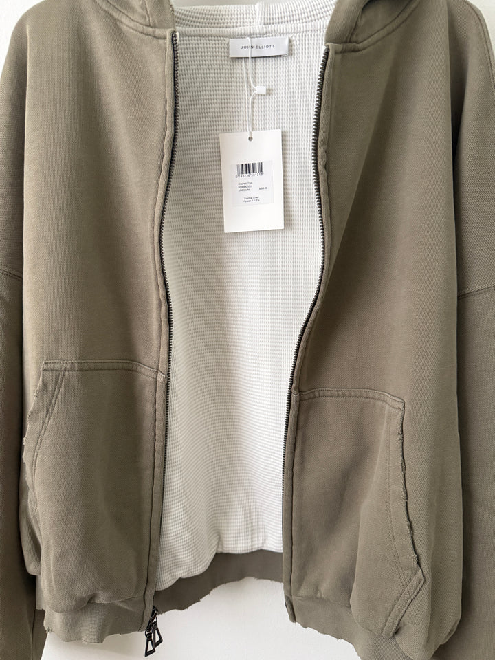 Folsom Frances Thermal Full Zip in Washed Olive