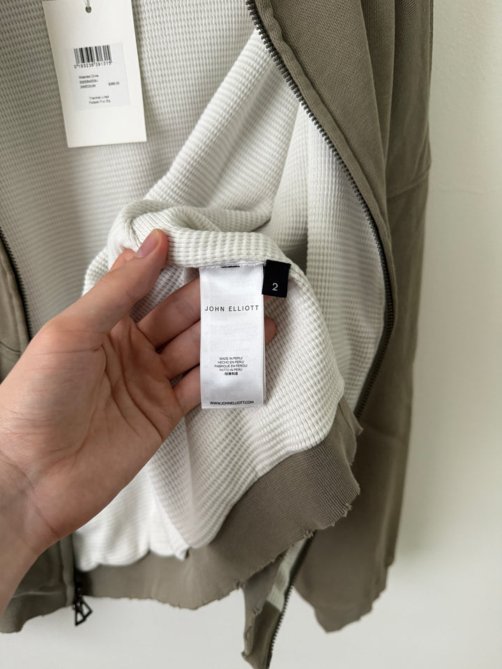 Folsom Frances Thermal Full Zip in Washed Olive