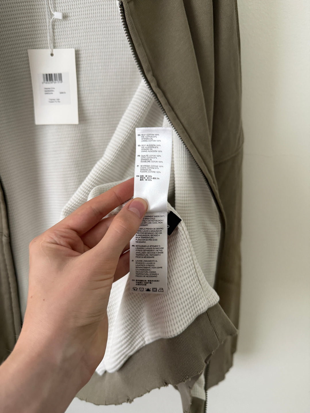 Folsom Frances Thermal Full Zip in Washed Olive