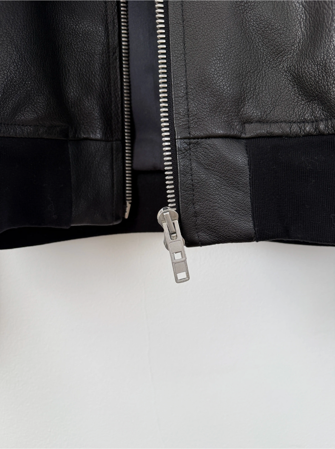 2018 5 Zip Goat Leather Hooded Jacket