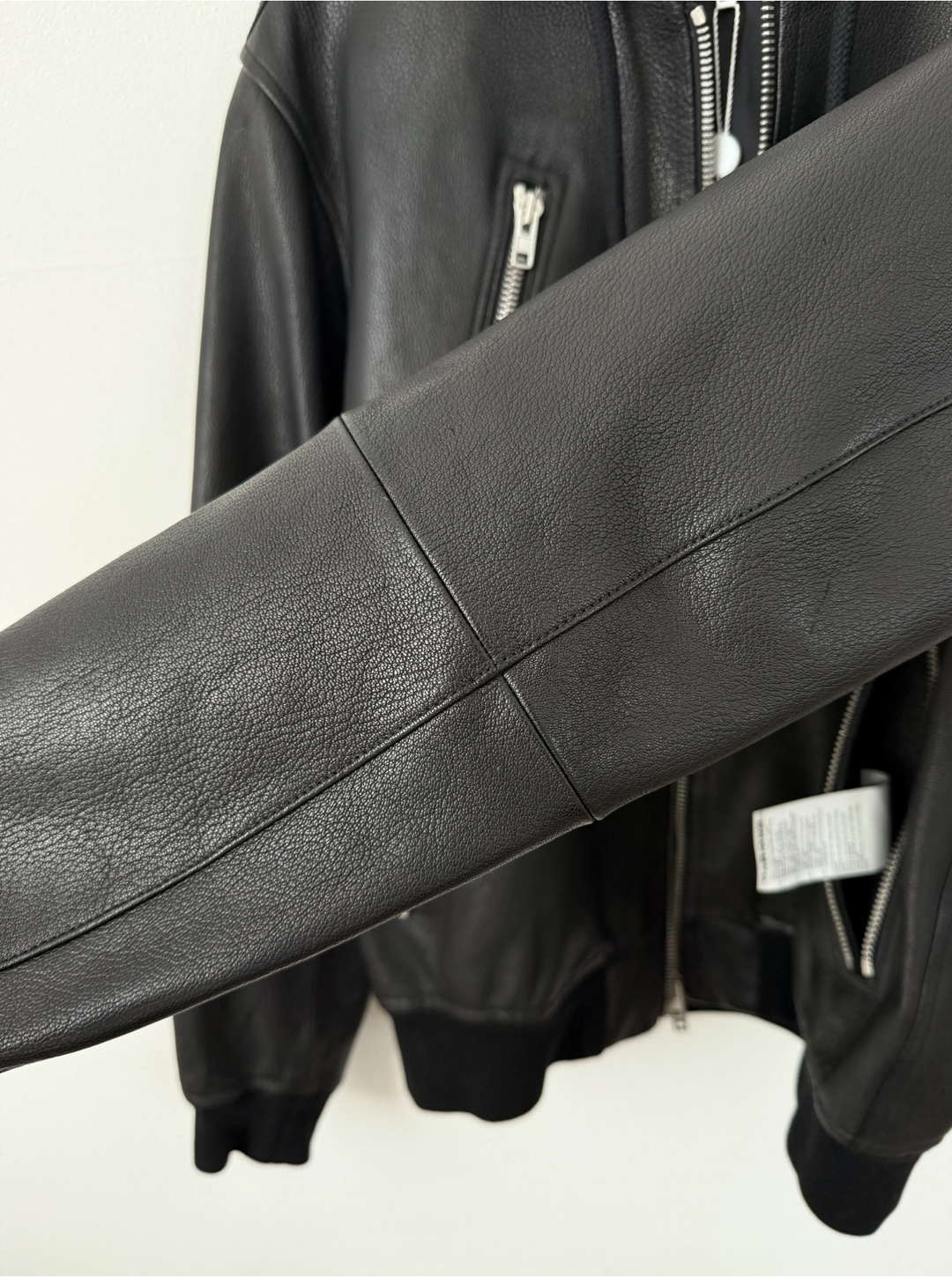 2018 5 Zip Goat Leather Hooded Jacket